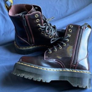 Dr marten cherry red jadon boot sz 6